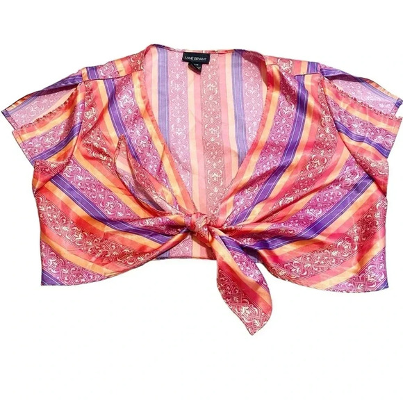 Lane Bryant• Boho tie front top size 14/16 - Picture 1 of 7